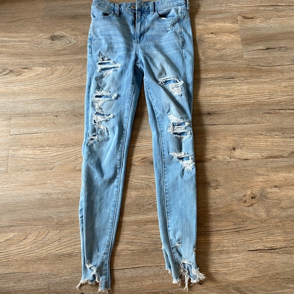AE Next Level High Rise Ripped Jeans Jeggings - Picture 4 of 4